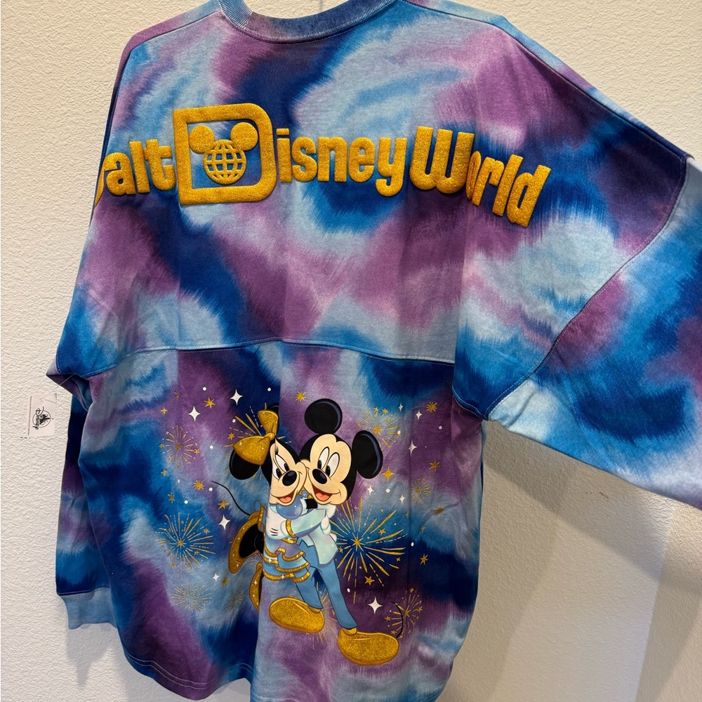 Walt Disney World 50TH ANNIVERSARY Spirit Jersey  MICKEY & MINNIE Adult L  NEW